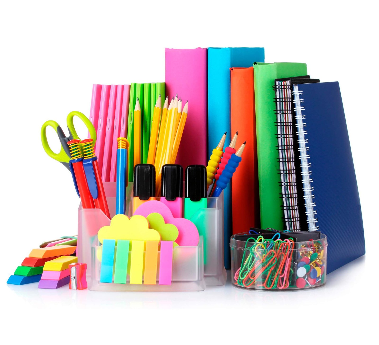 School stationery notebooks registers and writing supplies